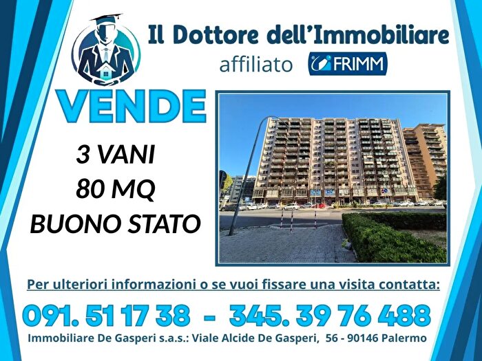 Appartamento trilocale in vendita in Viale Alcide De Gasperi, Palermo