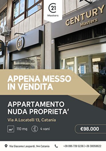 Appartamento quadrilocale in vendita in Via Antonio Locatelli, Catania