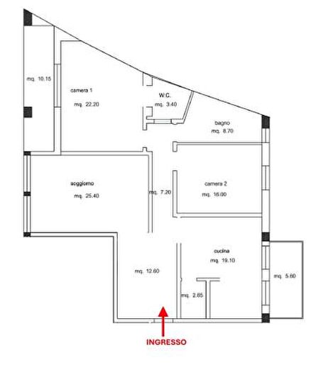 Appartamento trilocale in affitto in Corso Cornelio Tacito, Terni
