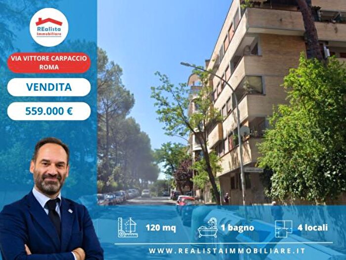 Appartamento quadrilocale in vendita in Via Vittore Carpaccio, Roma