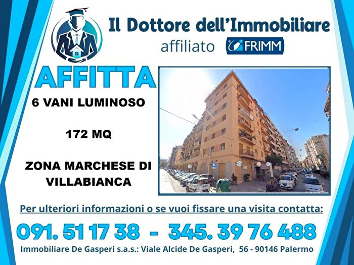 Appartamento con 6 locali in affitto in Via Generale Vincenzo Streva, Libertà Villabianca, Palermo