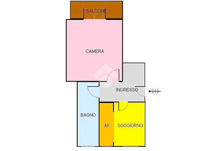 Appartamento monolocale in vendita in Via Flavio Stilicone, Roma