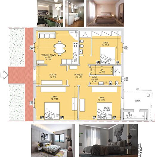 Appartamento quadrilocale in vendita in Via Giordano Bruno, Signa