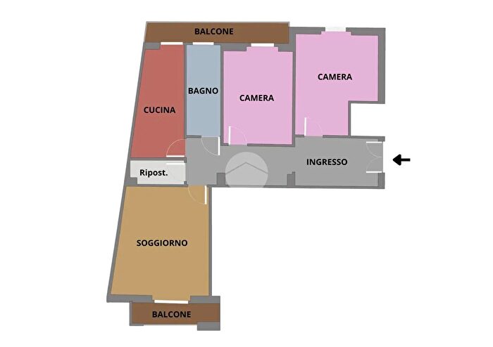 Appartamento trilocale in vendita in Via Prenestina, Roma