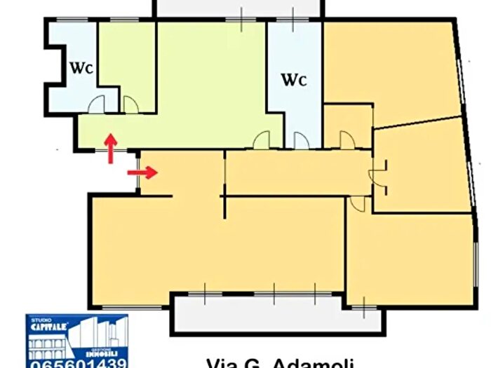 Appartamento con 5 locali in vendita in Via Giulio Adamoli, Roma