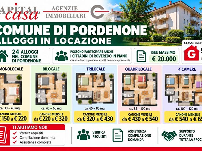 Appartamento quadrilocale in affitto in Via Vittore Carpaccio, Borgomeduna, Pordenone