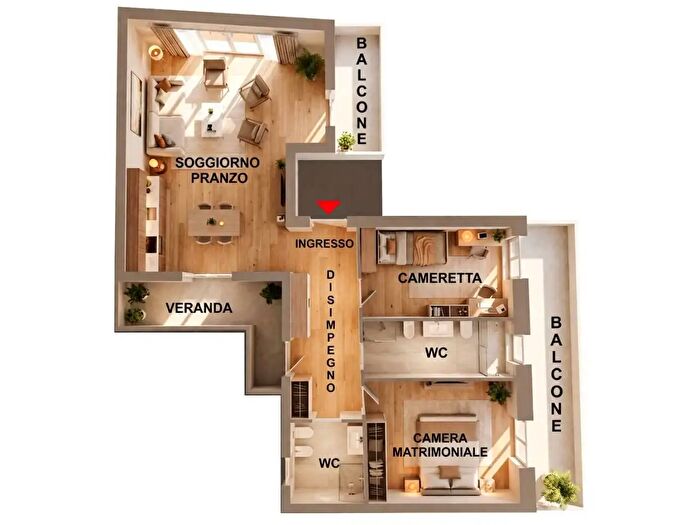 Appartamento trilocale in vendita in Capurso