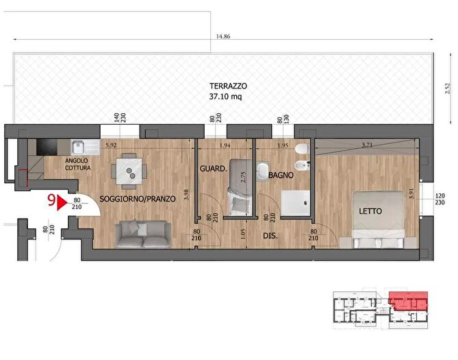 Appartamento trilocale in vendita in Reggio Emilia