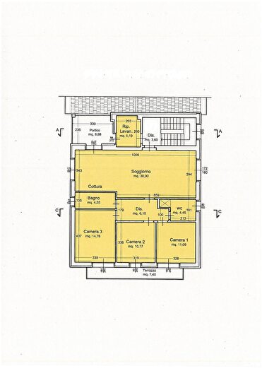 Appartamento quadrilocale in vendita in Cascina