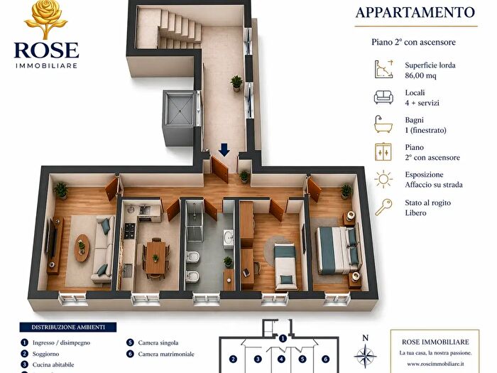 Appartamento quadrilocale in vendita in Livorno