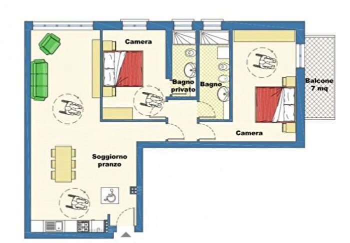 Appartamento trilocale in vendita in Federico II, Jesi