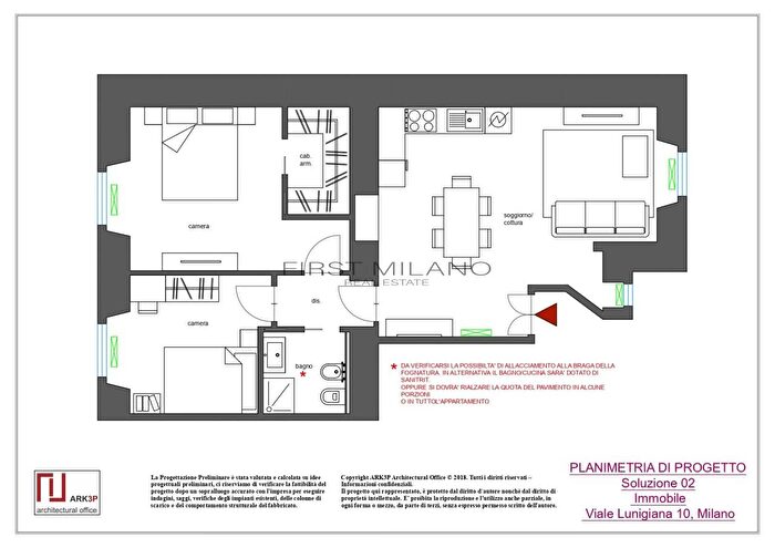 Appartamento trilocale in vendita in Viale Lunigiana, Milano