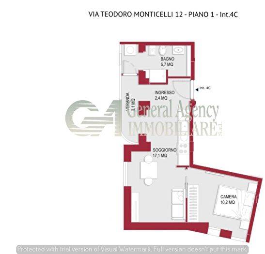 Appartamento trilocale in vendita in Via Teodoro Monticelli, Roma