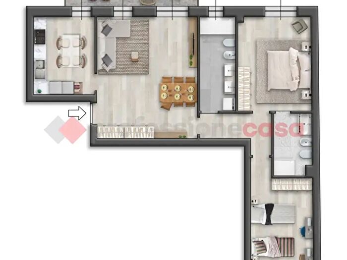 Appartamento trilocale in vendita in Via Roma, Paderno Dugnano