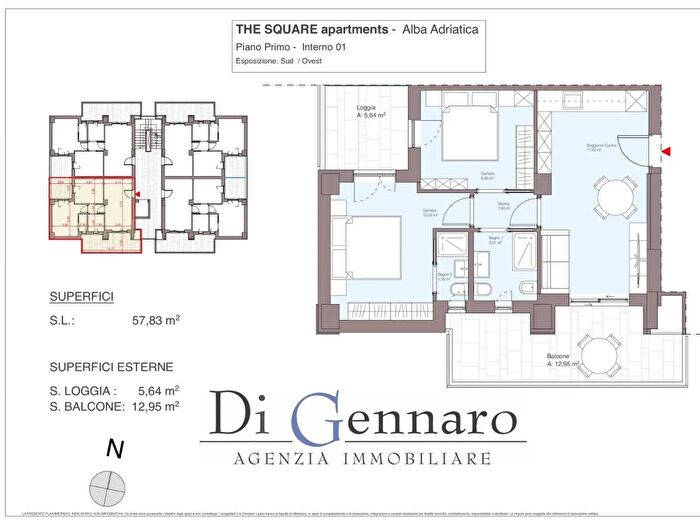 Appartamento trilocale in vendita in Via Toscana, Alba Adriatica