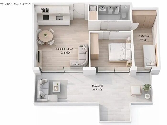 Appartamento trilocale in vendita in Via Tolmino, Roma