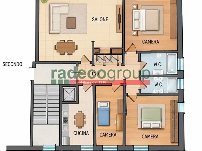 Appartamento con 8 locali in vendita in Via Giovanni del Fantasia, Livorno
