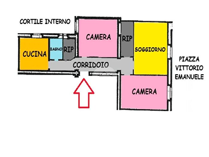 Appartamento trilocale in vendita in Piazza Vittorio Emanuele II, Roma