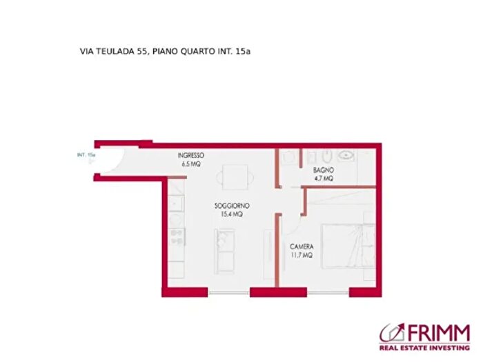 Appartamento bilocale in vendita in Via Teulada, Roma