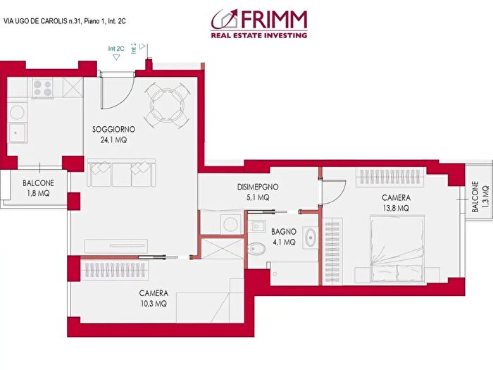 Appartamento trilocale in vendita in Roma