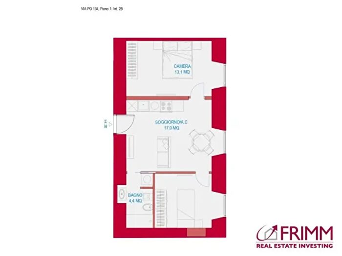 Appartamento trilocale in vendita in Via Po, Roma