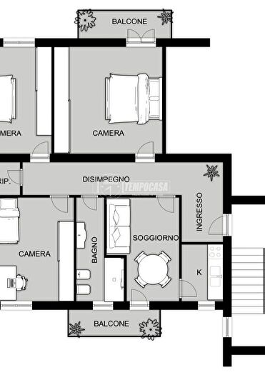 Appartamento trilocale in vendita in Sassari