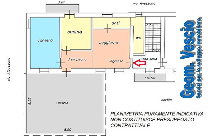 Appartamento trilocale in affitto in Via Giuseppe Avezzana, Centro Storico, Chieri