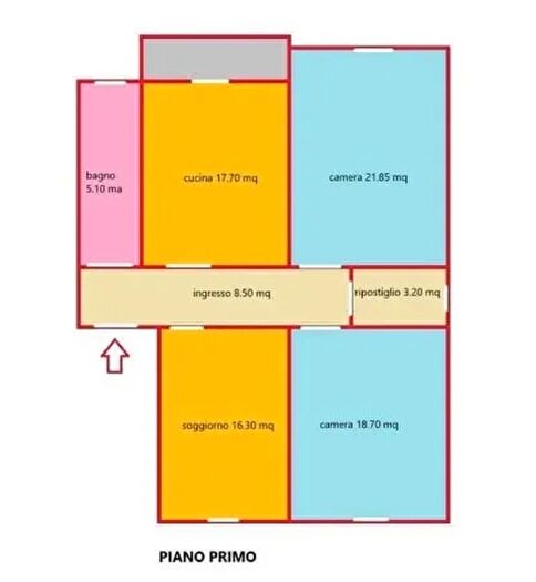 Appartamento quadrilocale in vendita in Via Circonvallazione, Cecina