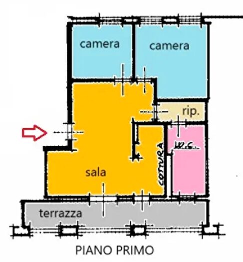 Appartamento trilocale in vendita in Via Giovanni Pascoli, Cecina