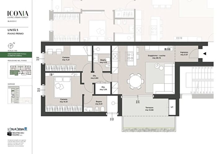 Appartamento trilocale in vendita in Rimini