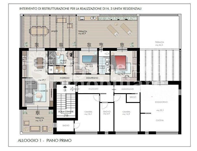 Appartamento con 5 locali in vendita in Cascina