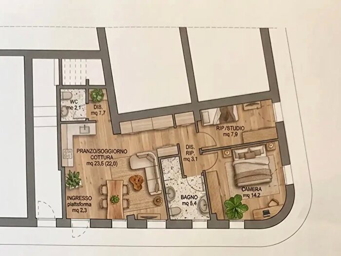 Appartamento trilocale in vendita in Via Andrea Costa, Venezia