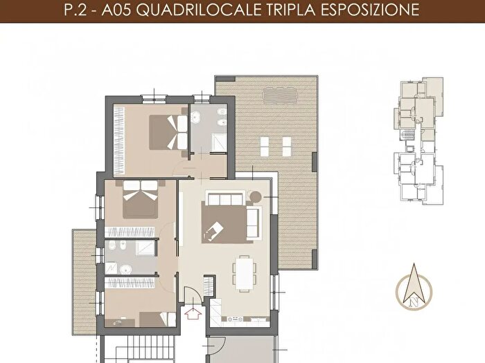 Appartamento quadrilocale in vendita in Via Adamello, Bellusco