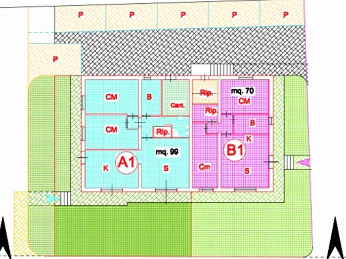 Appartamento quadrilocale in vendita in a Alcide De Gasperi, Cascina