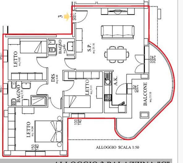 Appartamento quadrilocale in vendita in Via Peschiera, Castelfranco Emilia