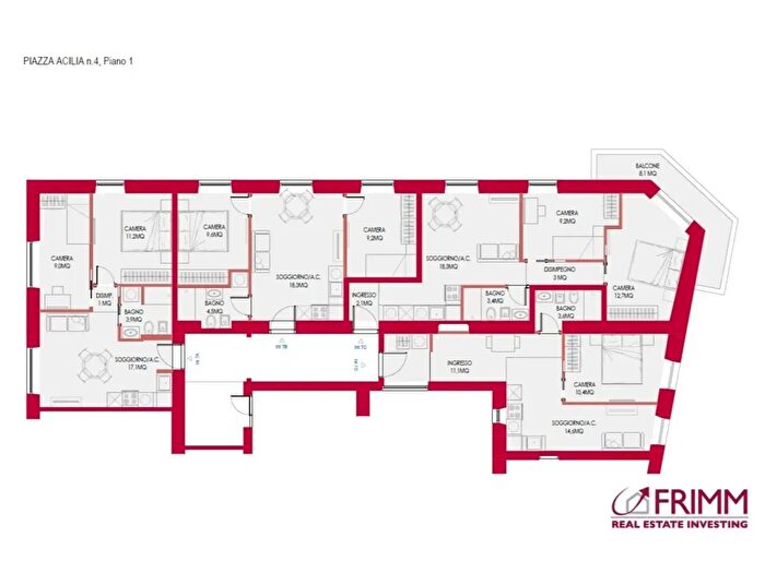Appartamento trilocale in vendita in Piazza Acilia, Roma