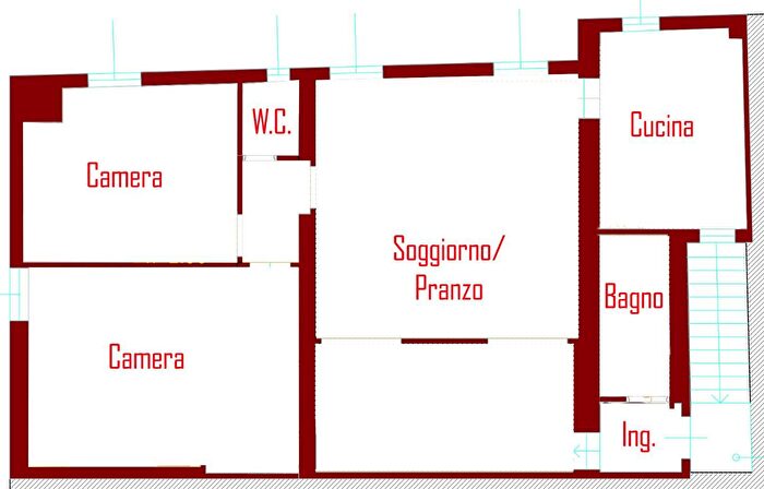 Appartamento quadrilocale in vendita in Lucca
