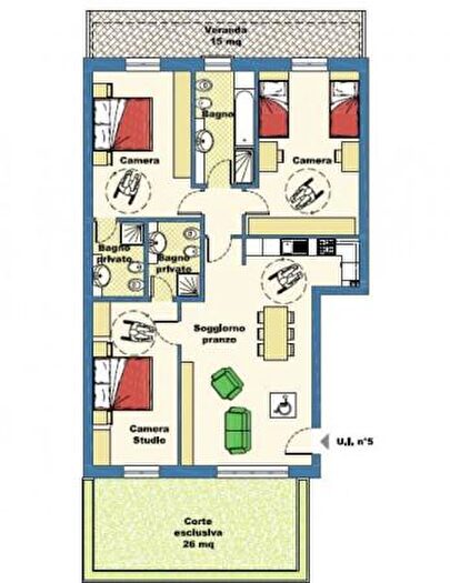 Appartamento quadrilocale in vendita in Federico II, Jesi