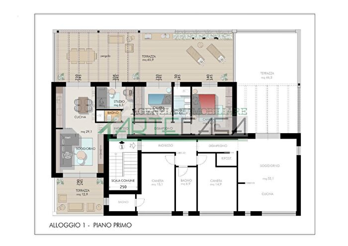 Appartamento quadrilocale in vendita in Cascina