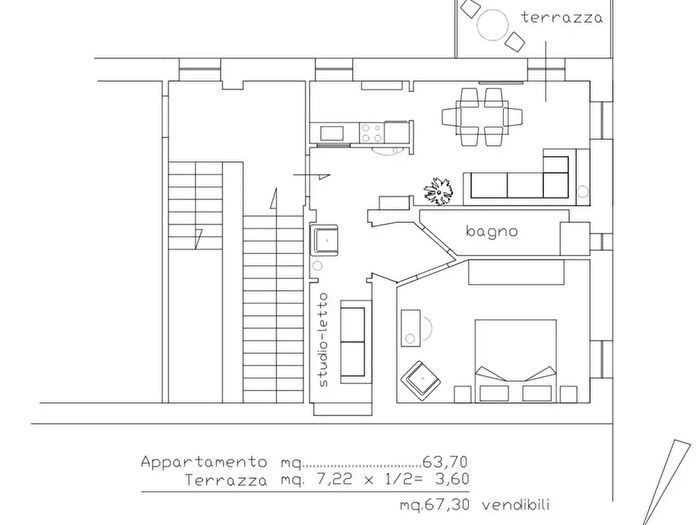 Appartamento trilocale in vendita in Colli Del Tronto