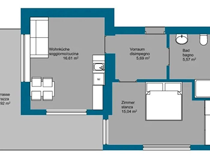 Appartamento bilocale in vendita in Via Neuner, Bressanone