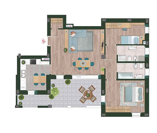 Appartamento trilocale in vendita in Via S Ambrogio, Vignate