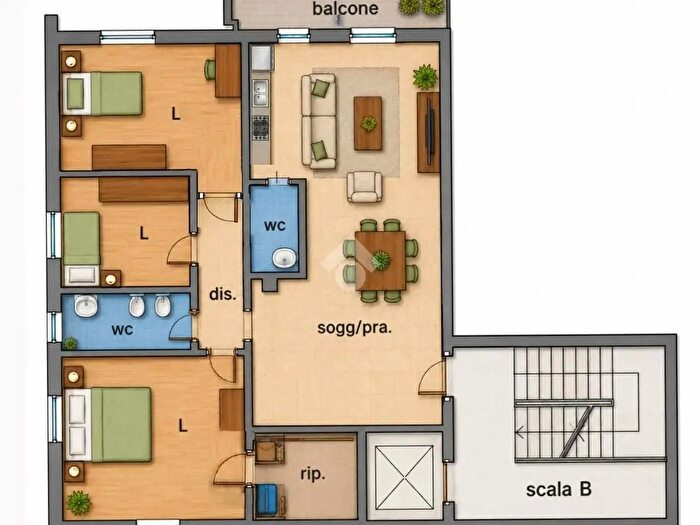 Appartamento con 5 locali in vendita in Viale della Repubblica, Cassano Delle Murge