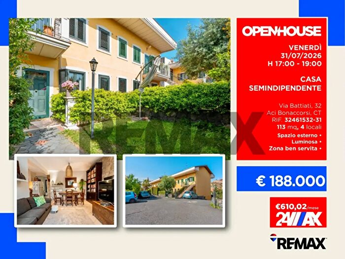 Casa quadrilocale in vendita in Via Battiati, Aci Bonaccorsi