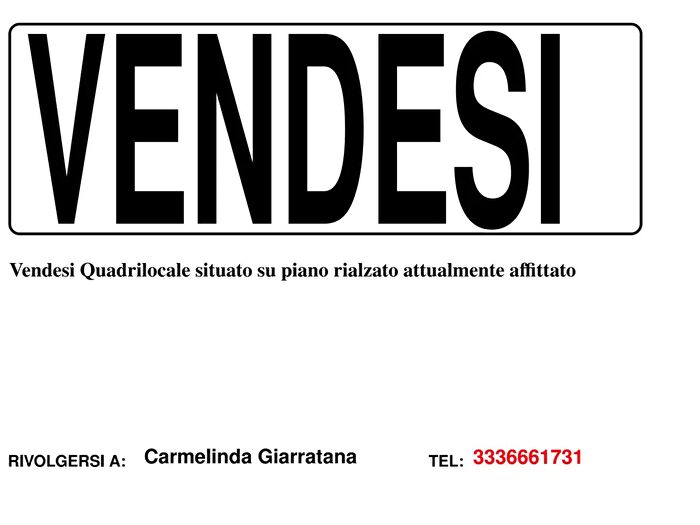 Appartamento quadrilocale in vendita in Via Cronato, Catania