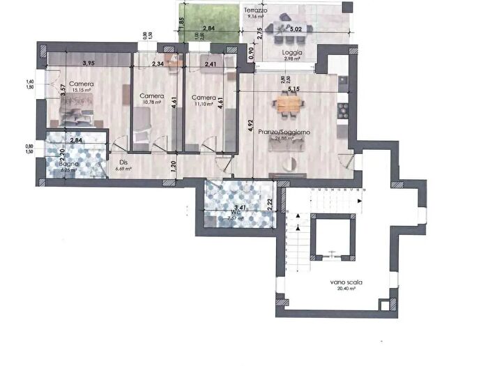 Appartamento quadrilocale in vendita in Via Vittorio Veneto, Formigine