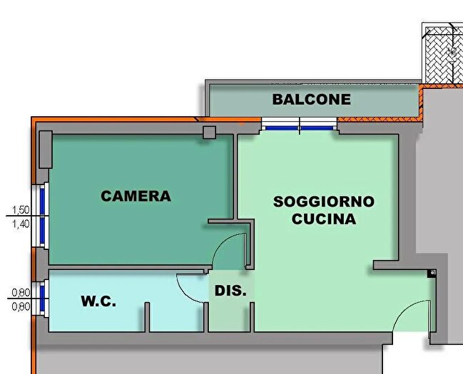 Appartamento bilocale in vendita in Fermo