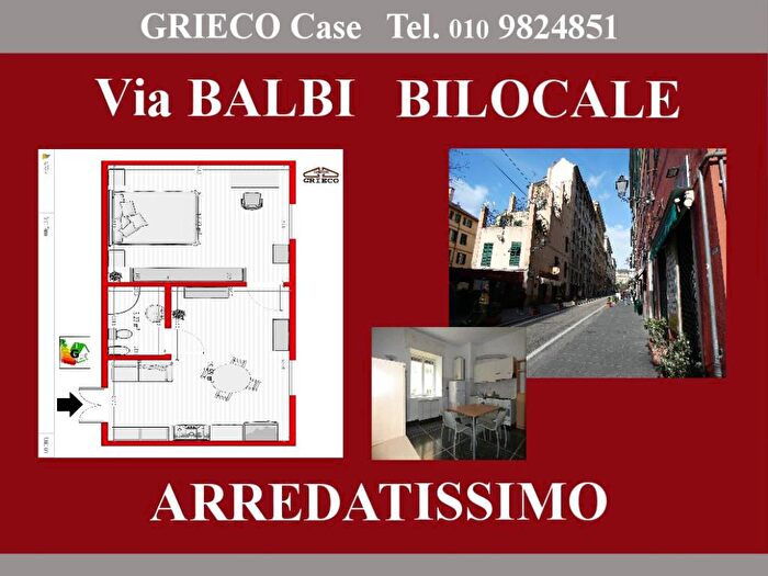 Appartamento bilocale in affitto in Via Balbi, Principe, Genova