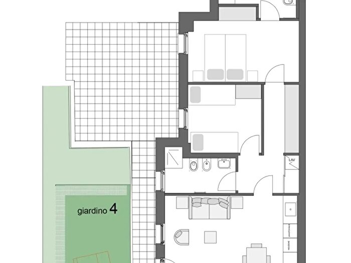 Appartamento trilocale in affitto in Via Gerolamo Borsieri b, Como