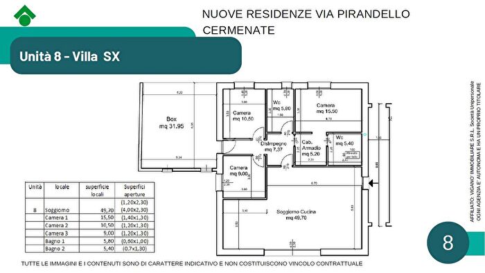 Casa quadrilocale in vendita in Via Luigi Pirandello, Cermenate